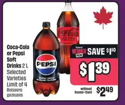 Chalo FreshCo Coca-Cola or Pepsi Soft Drinks 2 L Selected Varieties offer