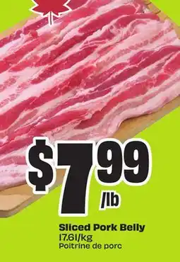 Chalo FreshCo Sliced Pork Belly 1761/kg offer