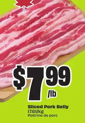 Chalo FreshCo Sliced Pork Belly 1761/kg offer