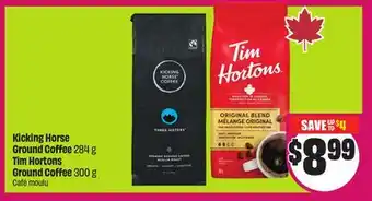 Chalo FreshCo Kicking Horse Ground Coffee 284 g Tim Hortons Ground Coffee 300 g offer