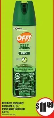 Chalo FreshCo OFF! Deep Woods Dry Repellent 113 g or Pump Spray Repellent 100 mL offer