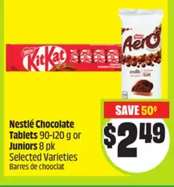 FreshCo Nestlé Chocolate Tablets 90-120 g or Juniors 8 pk Selected Varieties offer