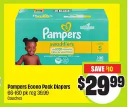 FreshCo Pampers Econo Pack Diapers 66-160 pk offer