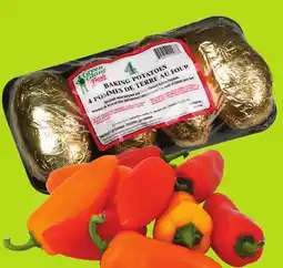 FreshCo BBQ Baked Potatoes 4 pk Product of USA No. 1 Grade Mini Sweet Peppers 454 g Product of Mexico offer