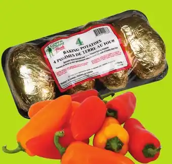 FreshCo BBQ Baked Potatoes 4 pk Product of USA No. 1 Grade Mini Sweet Peppers 454 g Product of Mexico offer