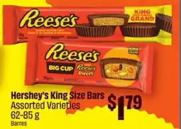 FreshCo Hershey's King Size Bars Assorted Varieties 62-85 g offer