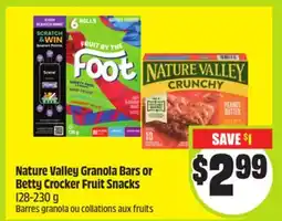 FreshCo Nature Valley Granola Bars or Betty Crocker Fruit Snacks 128-230 g offer