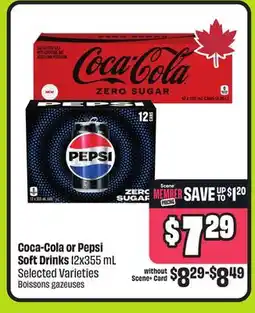 FreshCo Coca-Cola or Pepsi Soft Drinks 12x355 mL Selected Varieties offer