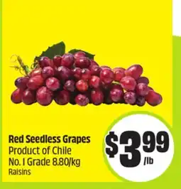 FreshCo Red Seedless Grapes Product of Chile No. 1 Grade 8.80/kg offer