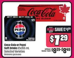 Chalo FreshCo Coca-Cola or Pepsi Soft Drinks 12x355 mL Selected Varieties offer