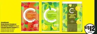 FreshCo Compliments Sheep Manure Compost or Cow Manure Compost or Farmyard Manure Compost 25L offer