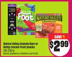 Chalo FreshCo Nature Valley Granola Bars or Betty Crocker Fruit Snacks 128-230 g offer