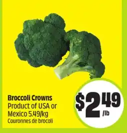 FreshCo Broccoli Crowns Product of USA OR Mexico 5.49/kg offer