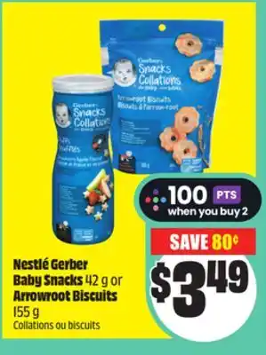 FreshCo Nestle Gerber Baby Snacks 42 g or Arrowroot Biscuits 155 g offer