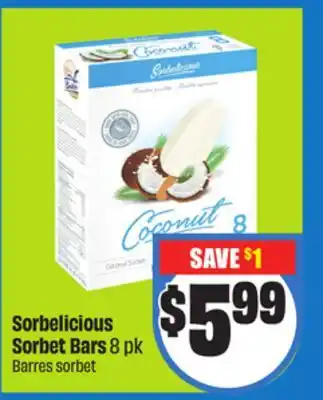 FreshCo Sorbelicious Sorbet Bars 8 pk offer