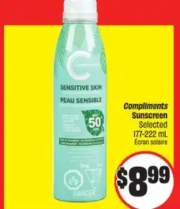 FreshCo Compliments Sunscreen Selected 177-222 mL offer