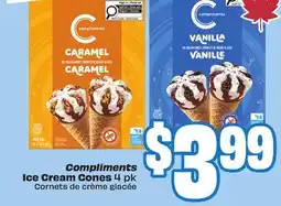 FreshCo Compliments Ice Cream Cones 4 pk offer