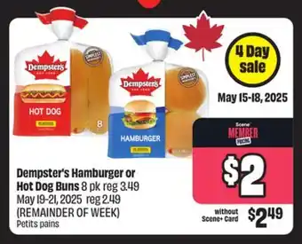 FreshCo Dempster's Hamburger or Hot Dog Buns 8 pk offer