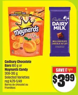 FreshCo Cadbury Chocolate Bars 180g or Maynards Candy 308-315g Selected Varieties offer
