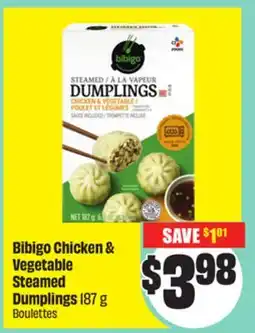 FreshCo Bibigo Chicken & Vegetable Steamed Dumplings 187g offer
