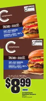FreshCo Compliments Smashed Burgers 680g offer