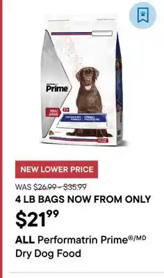 Petvalu All Performatrin Prime Dry Dog Food offer