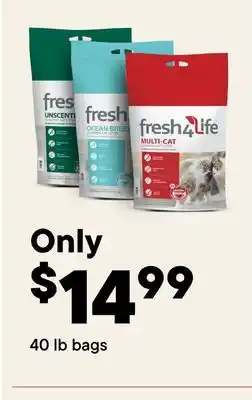 Petvalu Fresh 4 Life Clumping Cat Litter offer