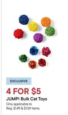 Petvalu JUMP! Bulk Cat Toys offer