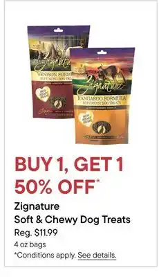 Petvalu Zignature Soft & Chewy Dog Treats offer