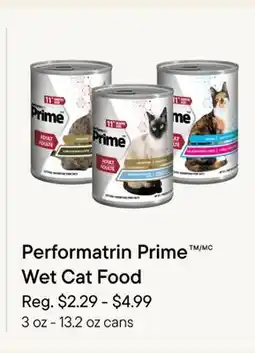 Petvalu Performatrin Prime TM/MC Wet Cat Food offer
