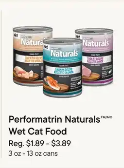 Petvalu Performatrin Naturals /MC Wet Cat Food offer