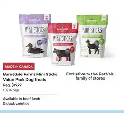 Petvalu Barnsdale Farms Mini Sticks Value Pack Dog Treats offer