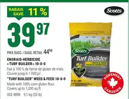 BMR ENGRAIS-HERBICIDE TURF BUILDER 10-0-0 offer