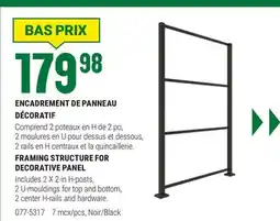 BMR ENCADREMENT DE PANNEAU DÉCORATIF offer