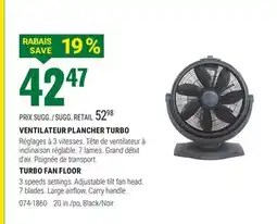 BMR VENTILATEUR PLANCHER TURBO offer