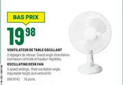 BMR VENTILATEUR DE TABLE OSCILLANT offer
