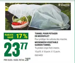 BMR TUNNEL POUR POTAGER EN MICROFILET offer