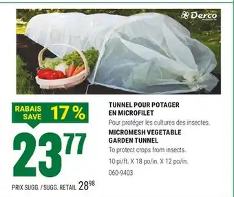 BMR TUNNEL POUR POTAGER EN MICROFILET offer