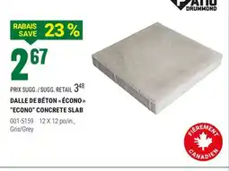 BMR DALLE DE BÉTON  ÉCONO  offer