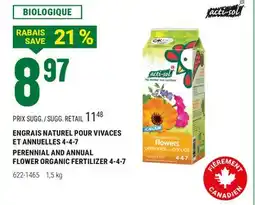 BMR ENGRAIS NATUREL POUR VIVACES ET ANNUELLES 4-4-7 offer