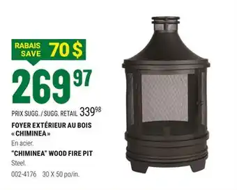 BMR CHIMINEA WOOD FIRE PIT offer