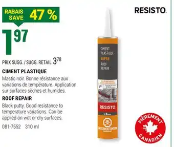 BMR CIMENT PLASTIQUE offer