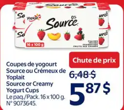 Walmart Yoplait Source Yogurt Cups offer
