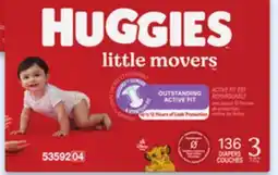 Walmart Huggies Little Snugglers or Little Movers Mega Colossal Pack Diapers offer