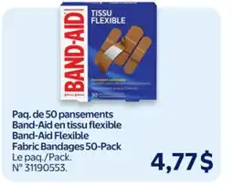 Walmart Band-Aid Flexible Fabric Bandages 50-Pack offer