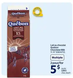Walmart Québon Chocolate Milk offer