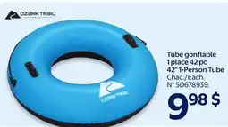 Walmart Tube gonflable 1 place 42 po 42 1-Person Tube offer