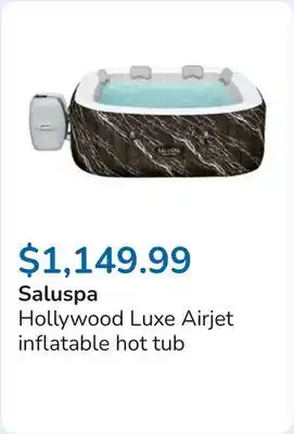 Club Piscine Hollywood Luxe Airjet inflatable hot tub offer