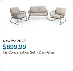 Club Piscine Iris Conversation Set - Dark Gray offer