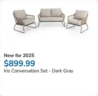 Club Piscine Iris Conversation Set - Dark Gray offer